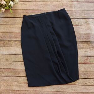 MaxMara Studio Black Pleated Skirt Size Small